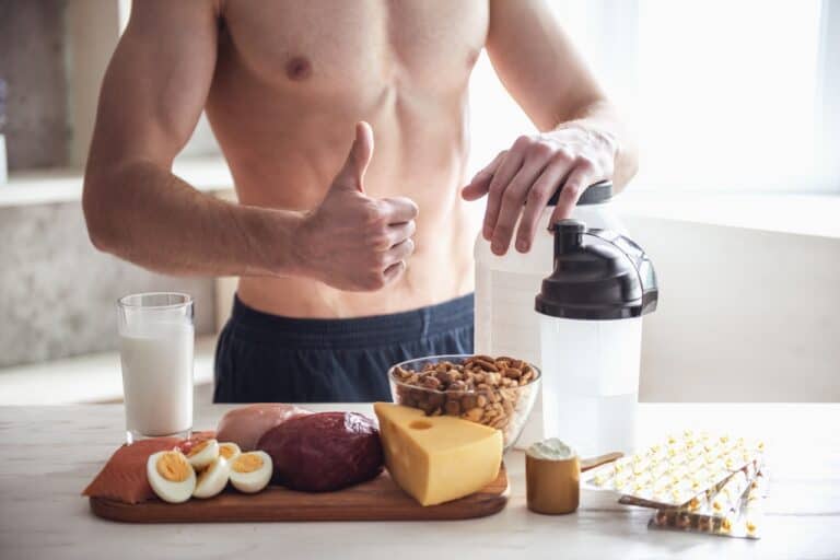 man cooking healthy food
